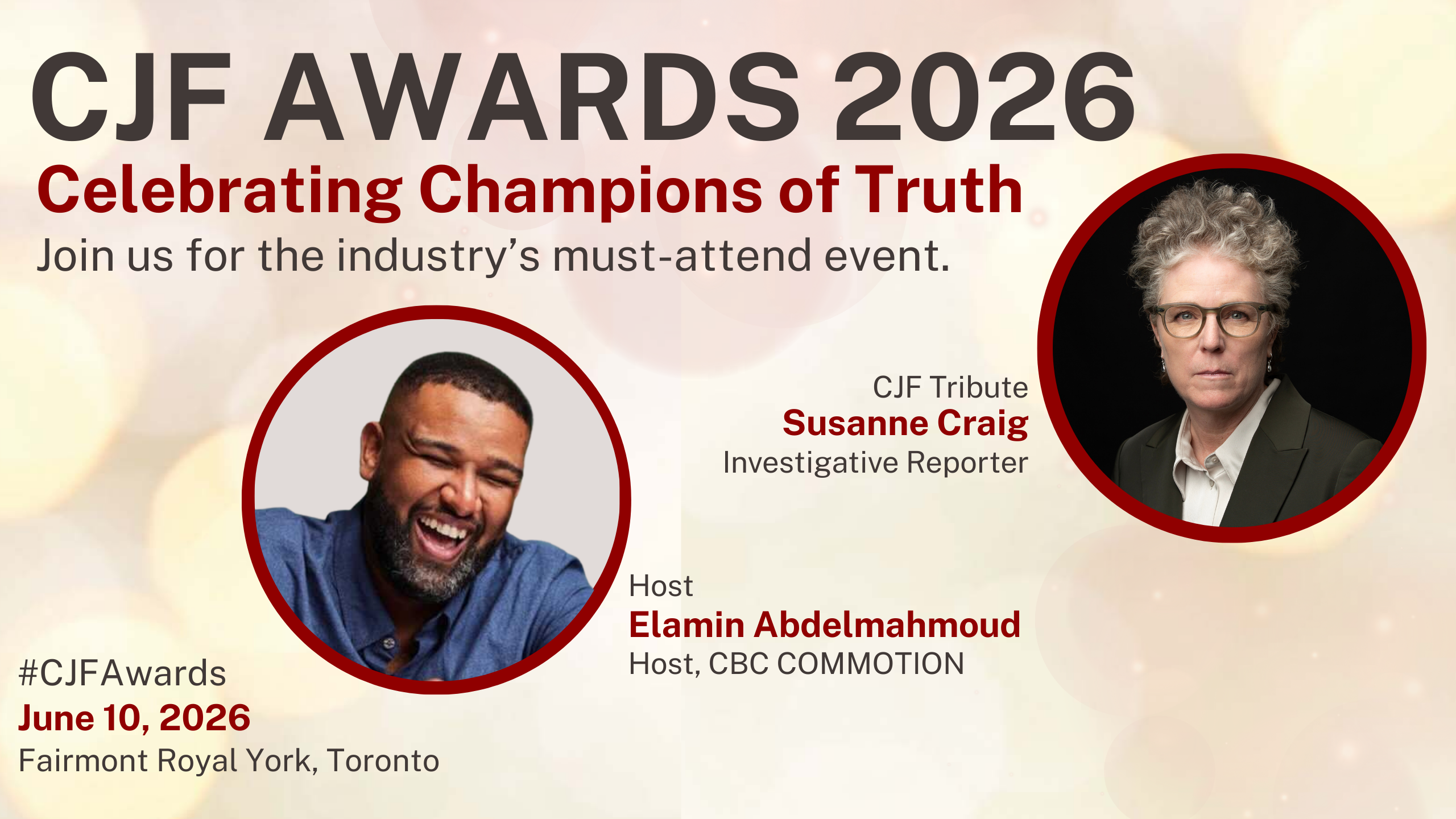 CJF Awards 2026 CJF Tribute Susanne Craig