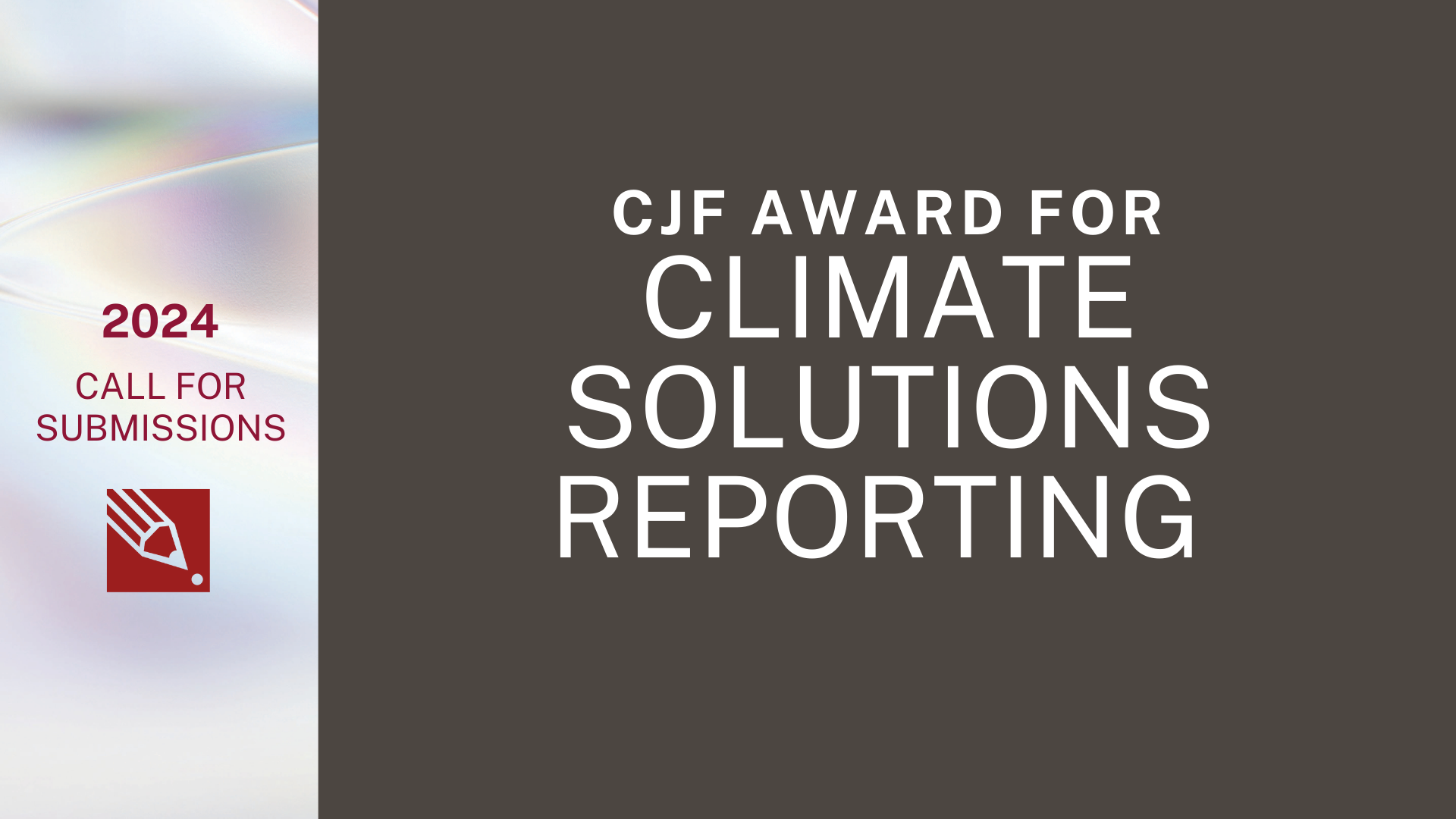 CJF Award for Climate Solutions Reporting