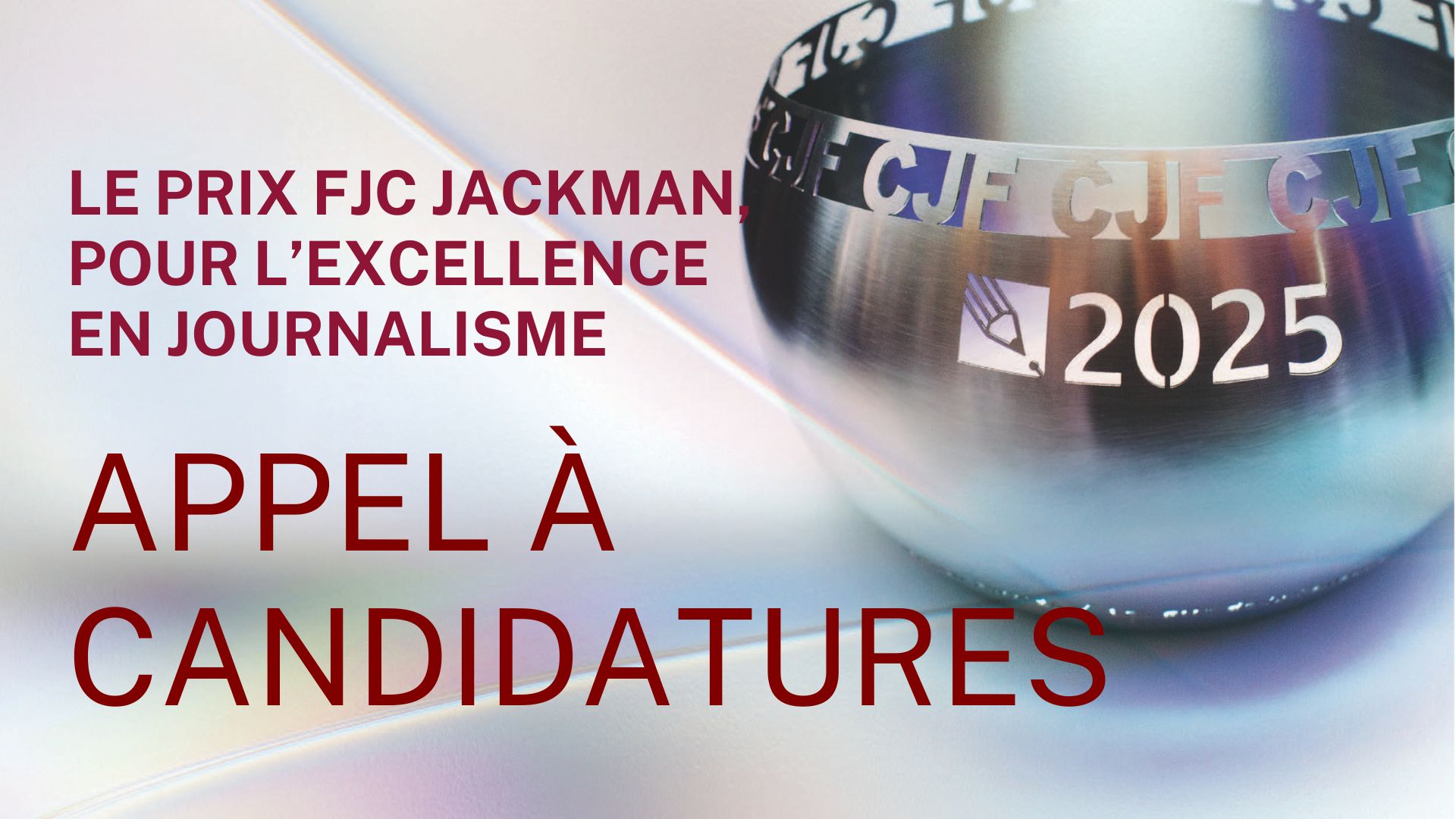 Le Prix Jackman Appel a Candidatures