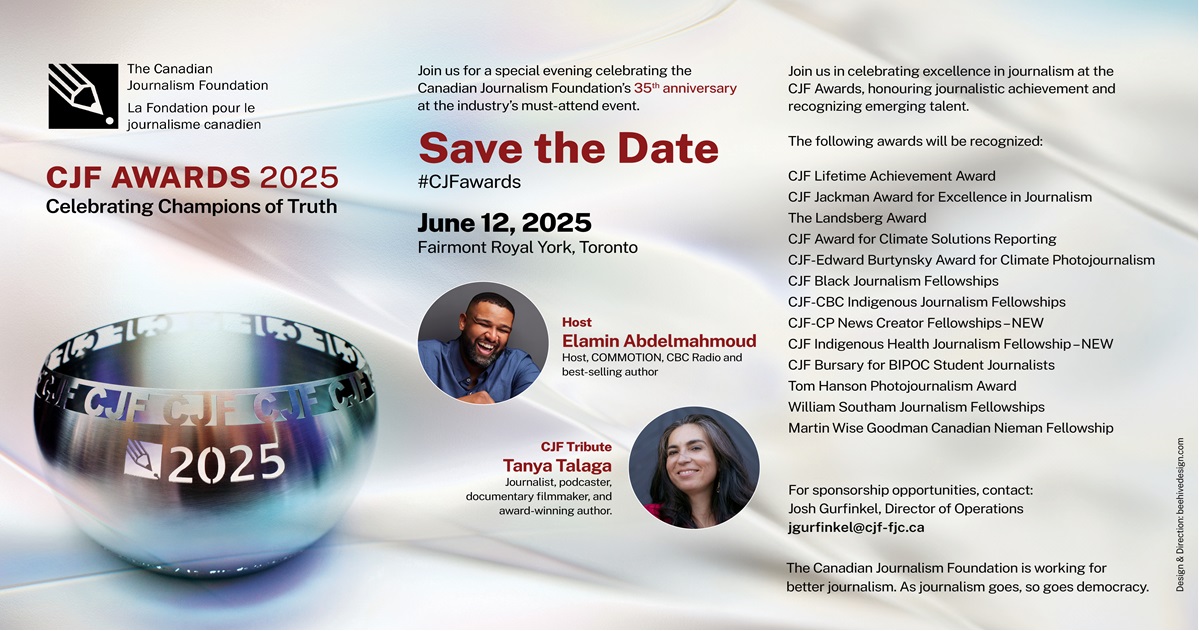 CJF Awards 2025: Save the Date June 12, 2025